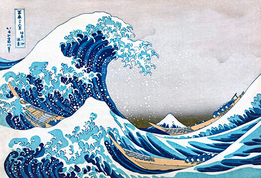 «La gran ola de Kanagawa» por Katsushika Hokusai (1830)